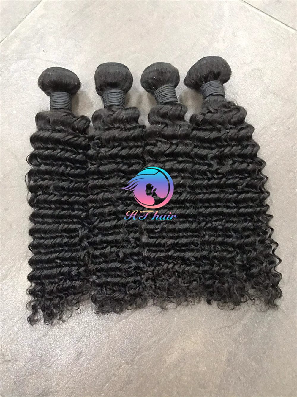 HTHAIR bundle deal top quality Factory Price human hair blend bundles with closure set