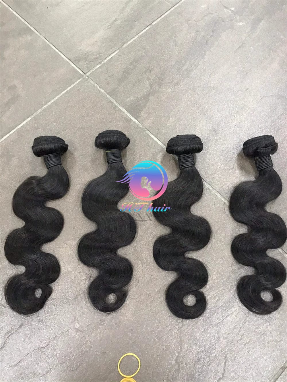 HTHAIR bundle deal top quality Factory Price human hair blend bundles with closure set