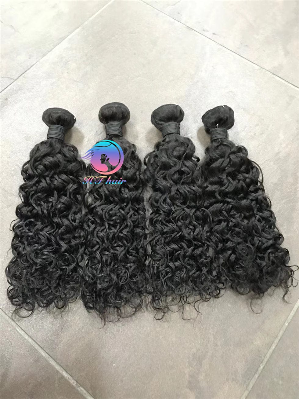 HTHAIR bundle deal top quality Factory Price human hair blend bundles with closure set