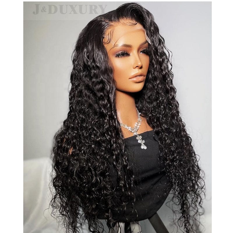 human hair 12a 13x4 glueless lace pre plucked unprocessed water wave full hd lace wig human hair wigs ready to ship