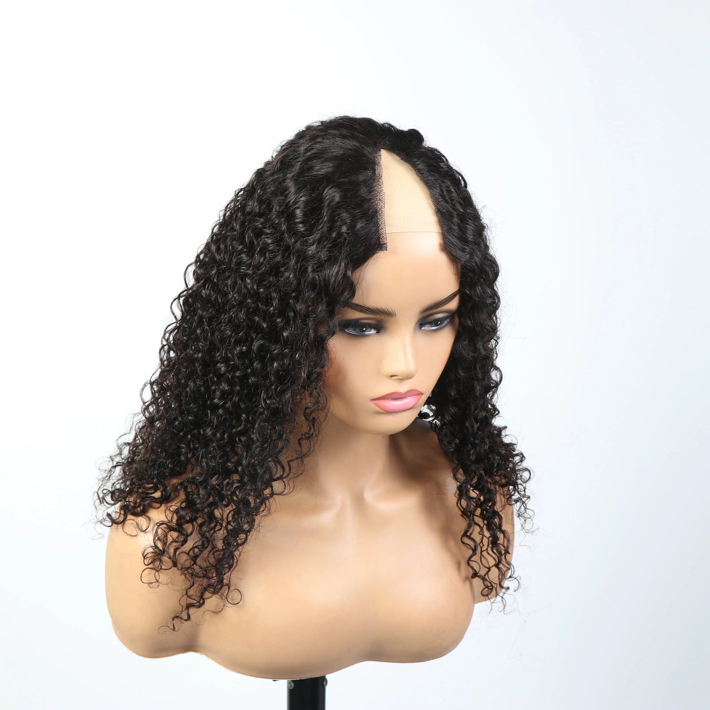 human hair 22 Inches / Kinky Curly 10A Kinky Curly Thin Part wig