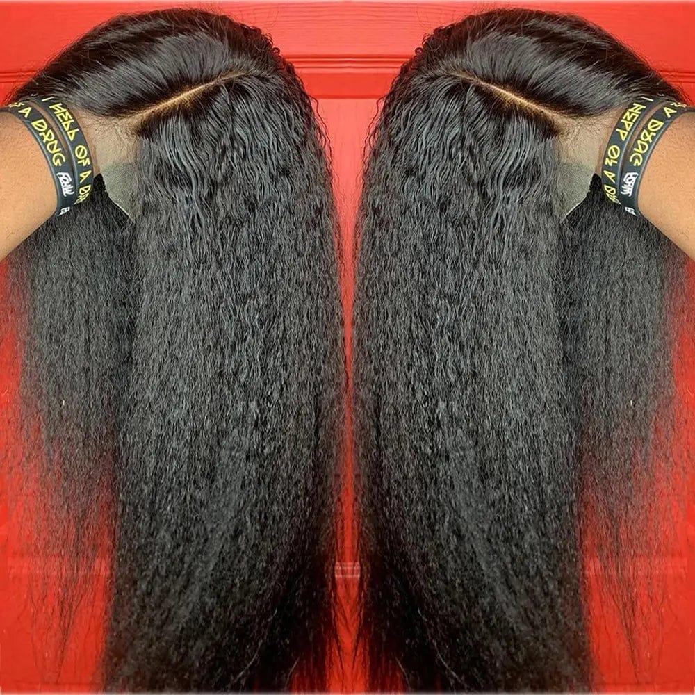 human hair 30 Inches / Kinky Straight 10A Grade Human Brazilian Virgin Hair