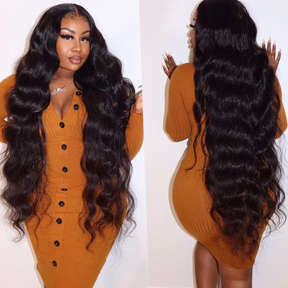 Human Hair Wig Supplier Pre Plucked Virgin Mink Indian Natural Long Bouncy Body Wave 5x5HD Closure Wig