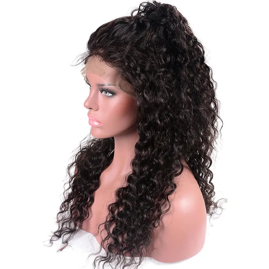 Human lace frontal wigs water wave 100% virgin