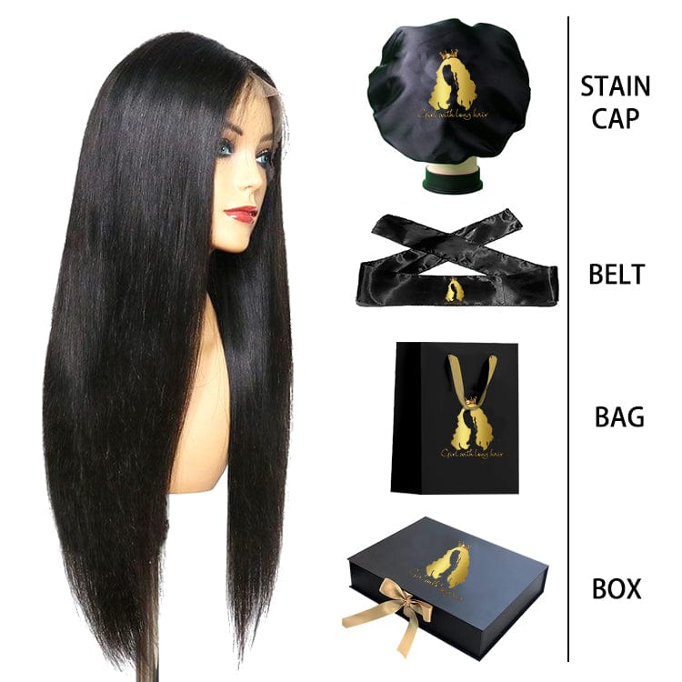 Indian Transparent Lace Frontal Wigs Glueless Frontal Wig Human Hair Straight Wigs For Black Women