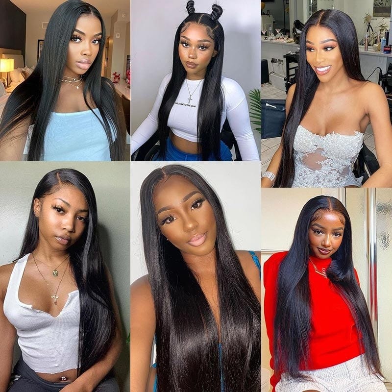 Indian Transparent Lace Frontal Wigs Glueless Frontal Wig Human Hair Straight Wigs For Black Women