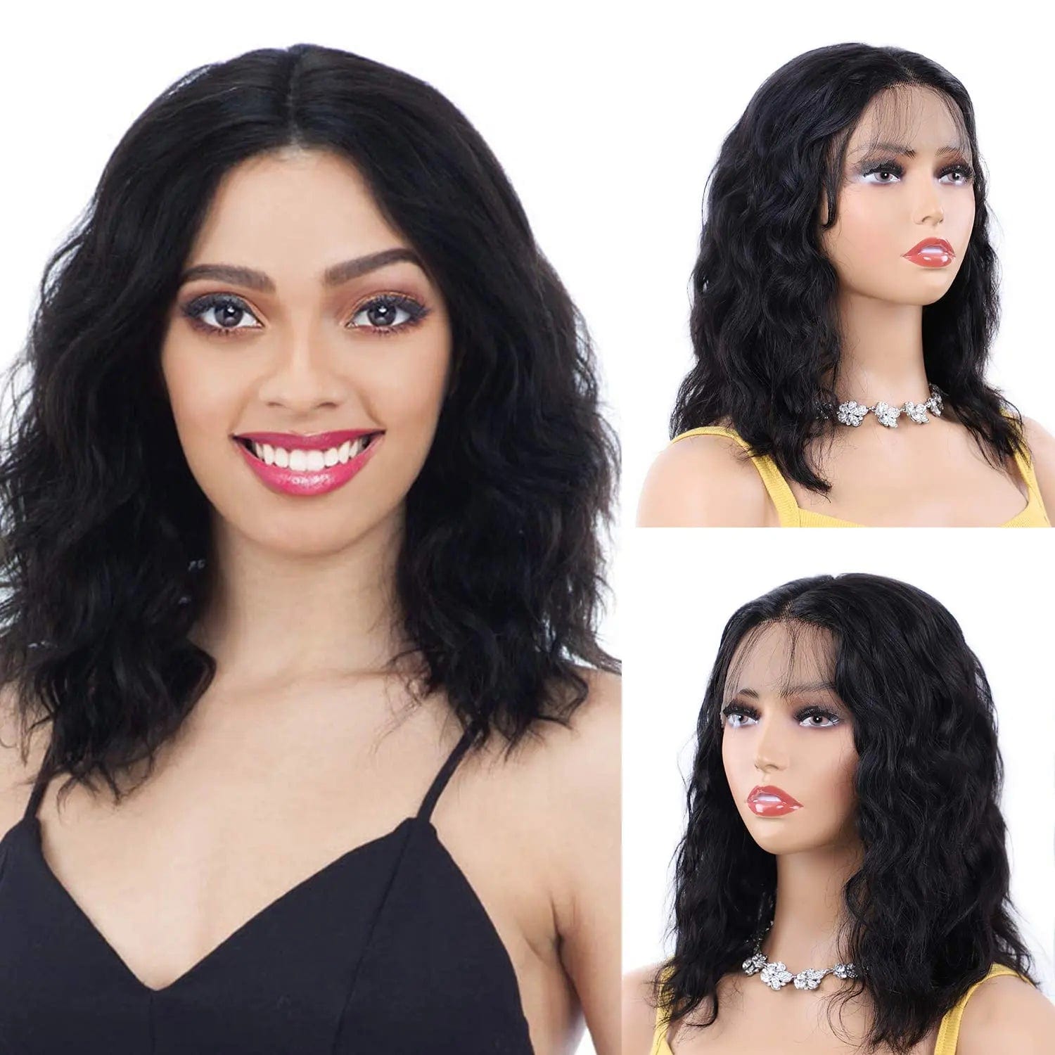 Inquiry us for wholesale price / Natural Wave 11" Brazilian Re-my Virgin Hair Wig Clueless Plucked Natural Hairline