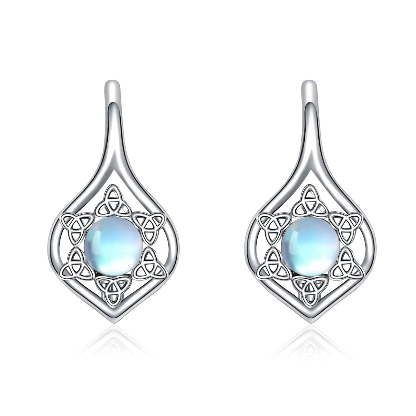 Jewelry Earrings / silver Slovehoony Designer 925 Sterling Silver Fashion Opal Hoop Fine Womens Korean Earrings Jewelry Luxury