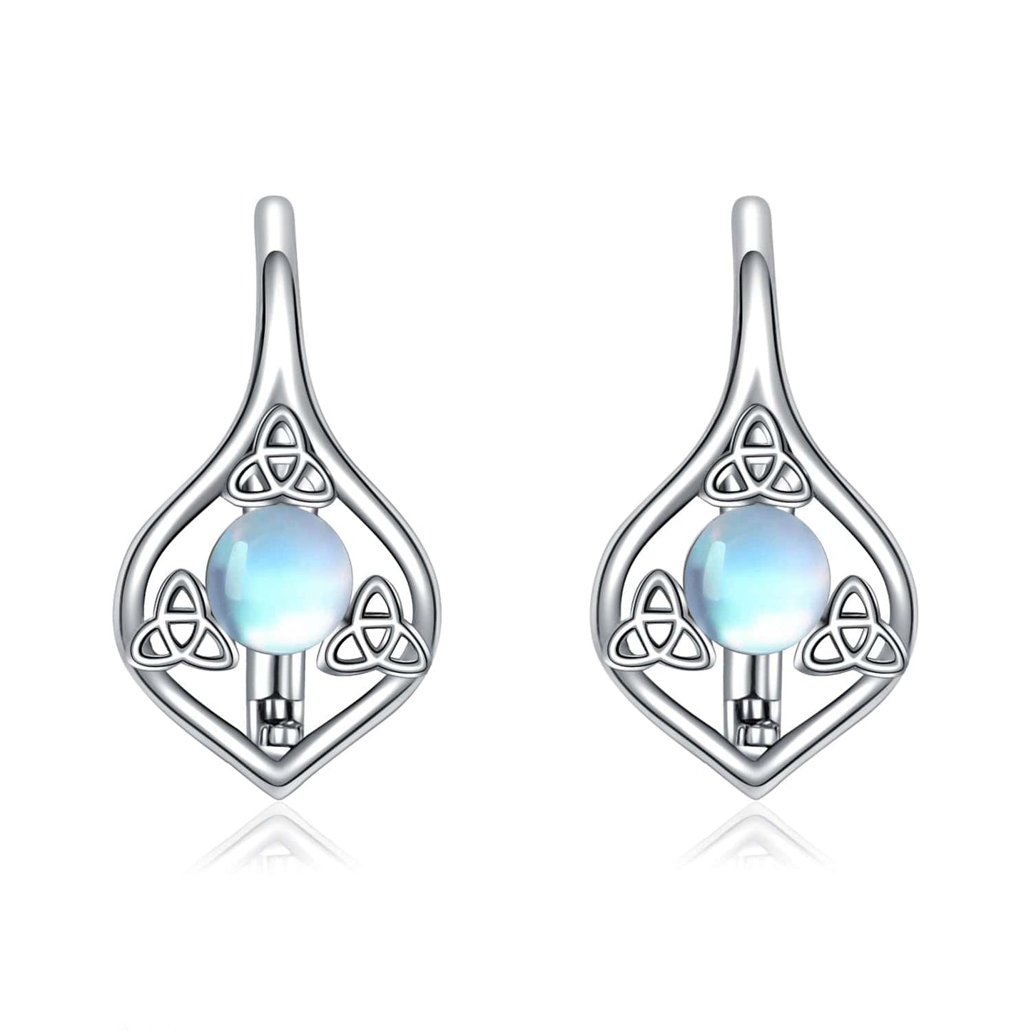 Jewelry Earrings / sliver Slovehoony Designer 925 Sterling Silver Fashion Opal Hoop Fine Womens Korean Earrings Jewelry Luxury