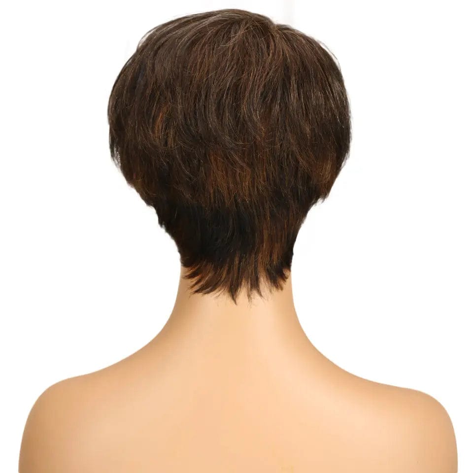 JOEDIR Short Cut Straight Hair Wigs Peruvian Hair