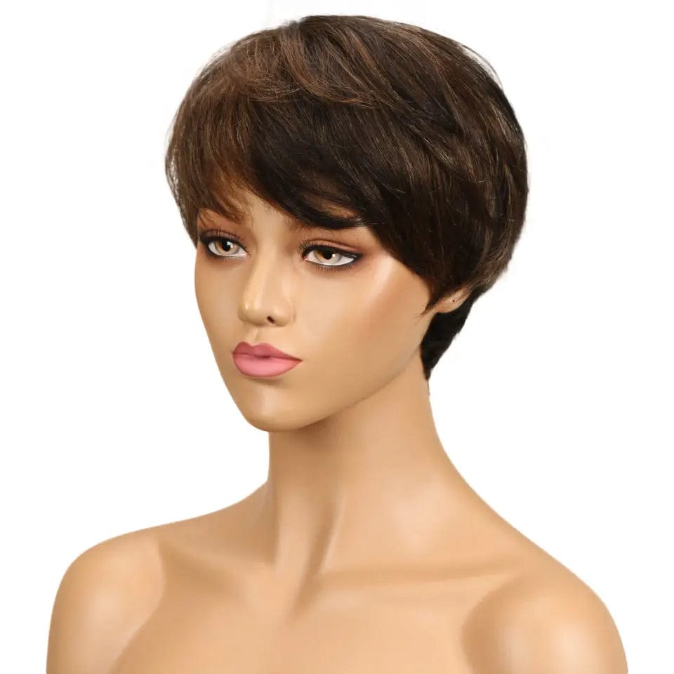 JOEDIR Short Cut Straight Hair Wigs Peruvian Hair