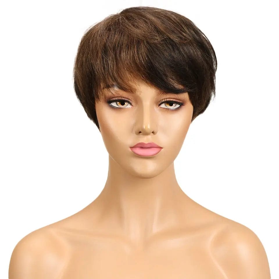 JOEDIR Short Cut Straight Hair Wigs Peruvian Hair