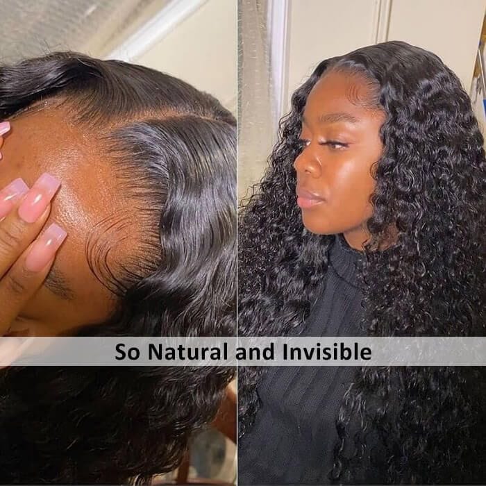 Kinky Curly Cuticle Aligned Virgin Human Hair Natural Lace Wig Bleached Knots Transparent Swiss HD Full Lace Front Closure Wig