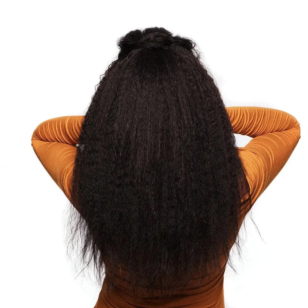 Kinky Straight 180% Density Lace Front Wig