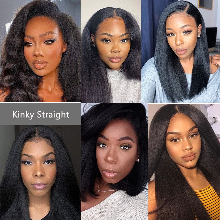 Kinky Straight Wig vietnamese Virgin Human Hair Hd Transparent Full Lace Kinky straight Wig Human Hair