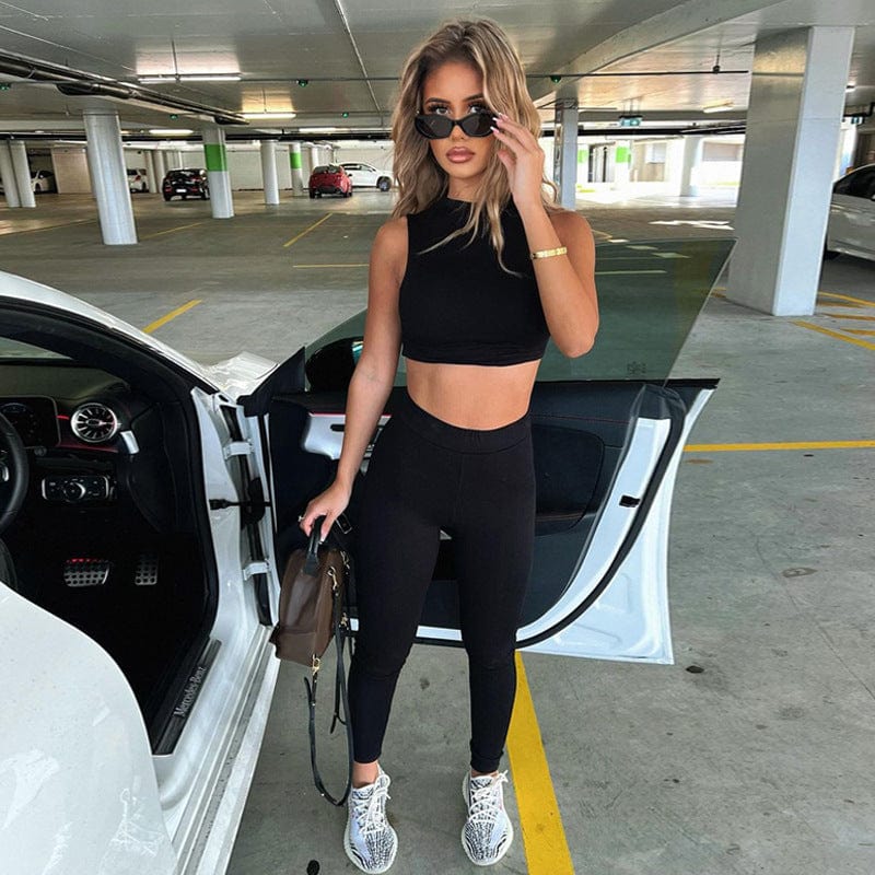 L / Black ZC01112a Trendy Style One-Shoulder Yoga Bra Set Quick-Drying Yoga Leggings Women Sport wear Sports Suit