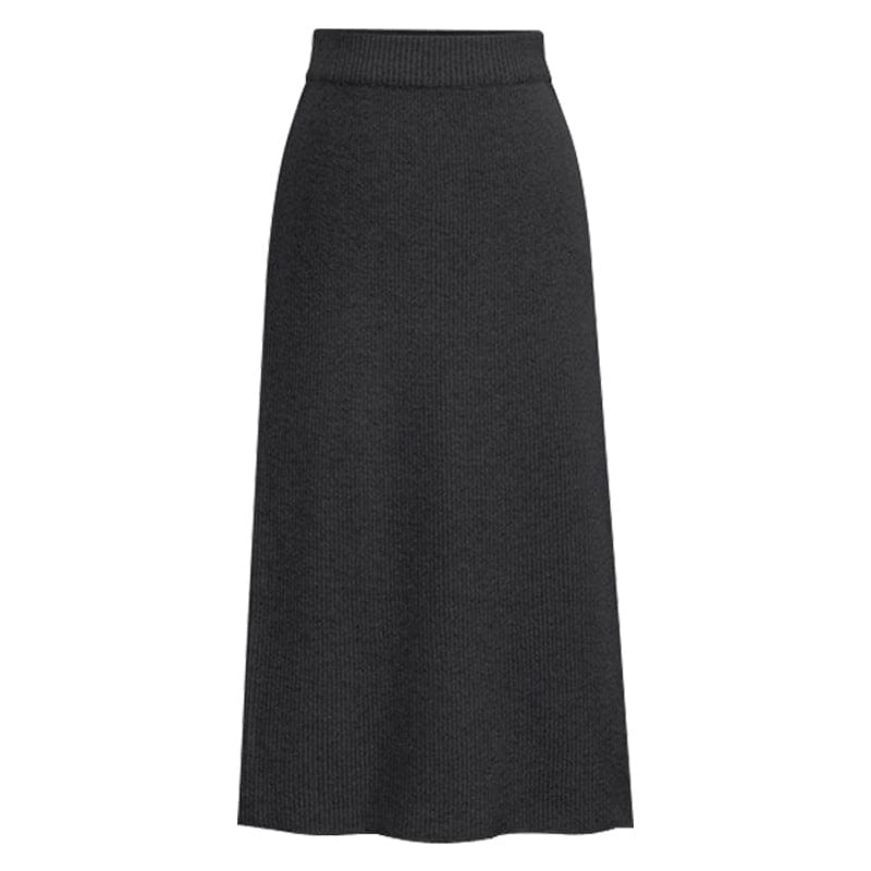 L / Dark Gray 10%OFF S-6XL Spring/summer large size skirts mid-length wool knitted slit bag hip skirt one-step high waist skirt