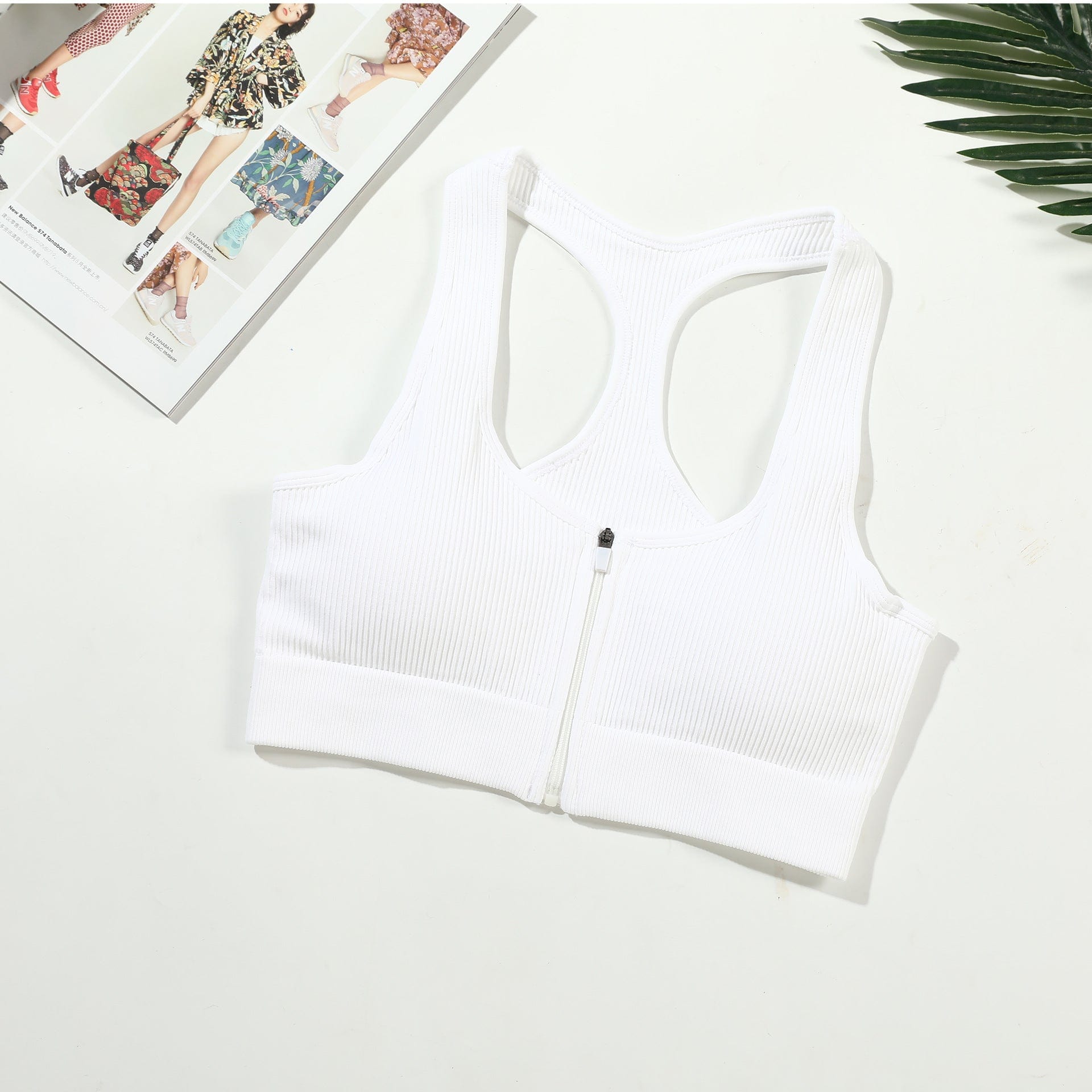 L / White(bra) summer New arrival biker Zipper Yoga short sleeve suit women's drawstring fitness suit high end seamless Yoga suit