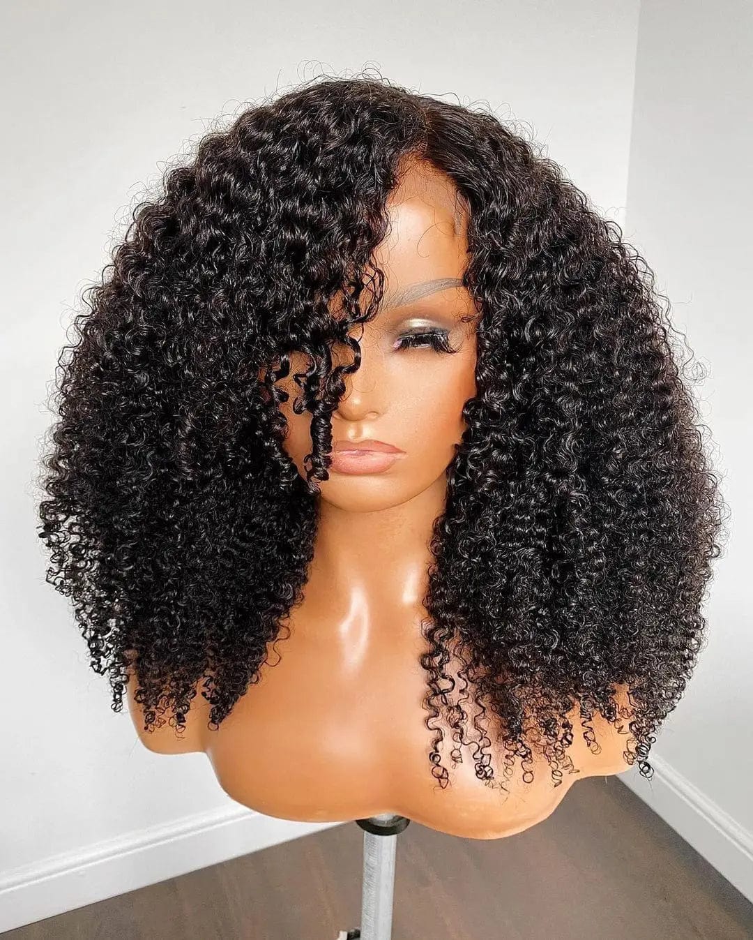 Lace Frontal Kinky Curly Human Hair Wigs 13x4 Hd Lace Frontal Wig Kinky Curly Wig With Bleaching Knot For Black Women