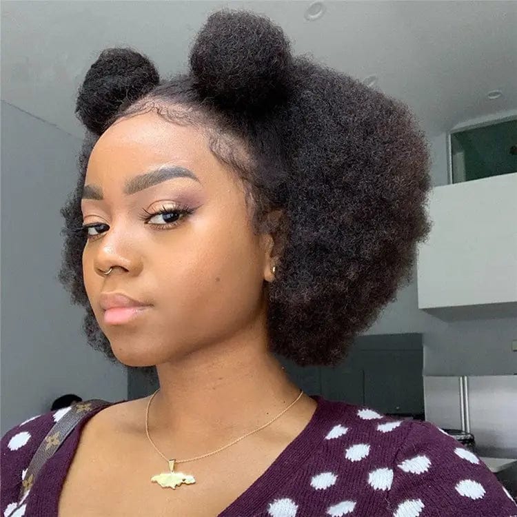 Lace Human Hair Wigs afro Kinky Curl Lace