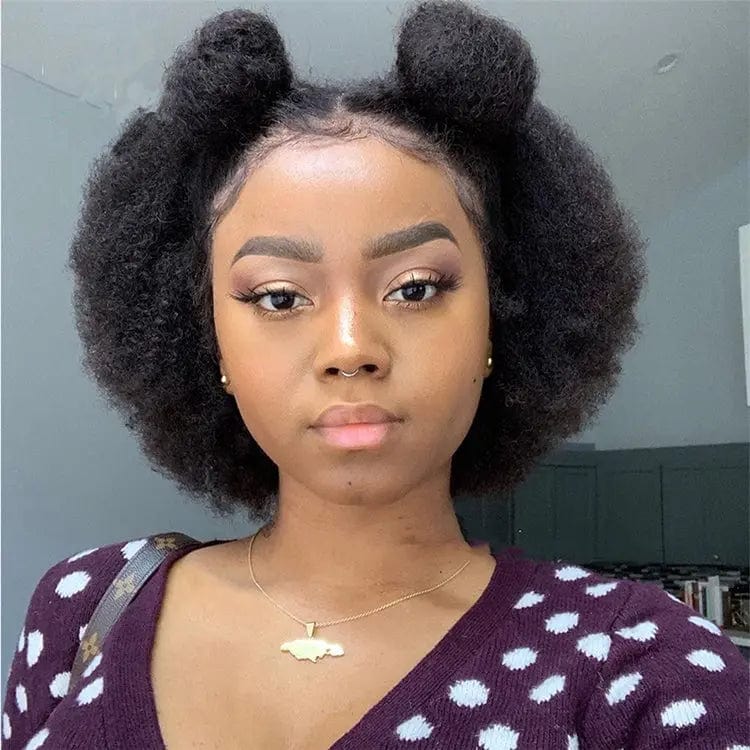 Lace Human Hair Wigs afro Kinky Curl Lace