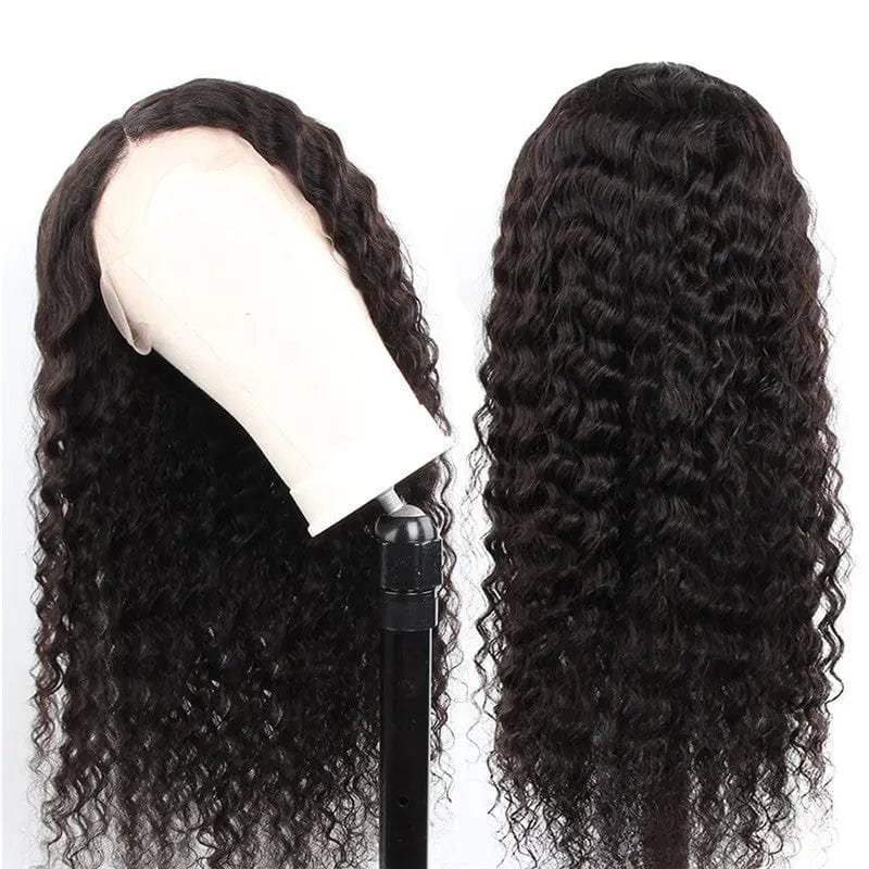 Ladies Long Perruque Curly Closure Frontal Wig Deep Wave Raw Virgin Indian Cuticle Aligned 13x4 Lace Front Human Hair Wigs