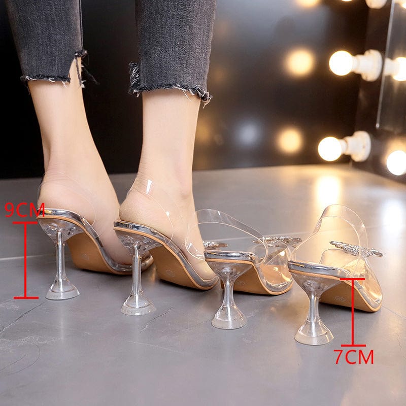 Ladies transparent heels women sandals No.106