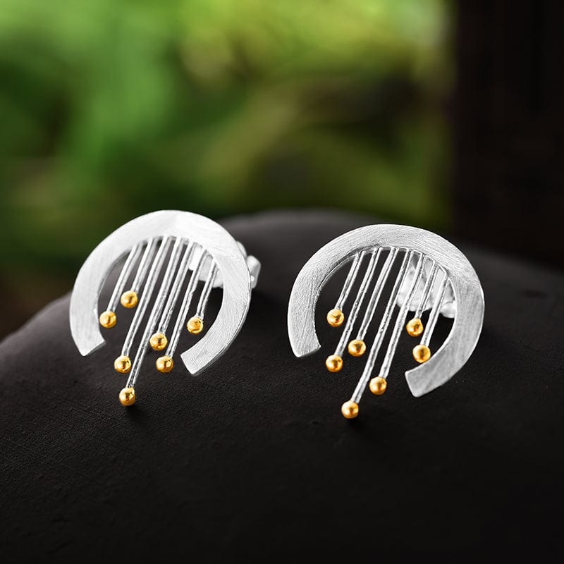 LFJA0076 Hot Sale Hand Made 925 Sterling Silver Stud Earring Fine Jewelry