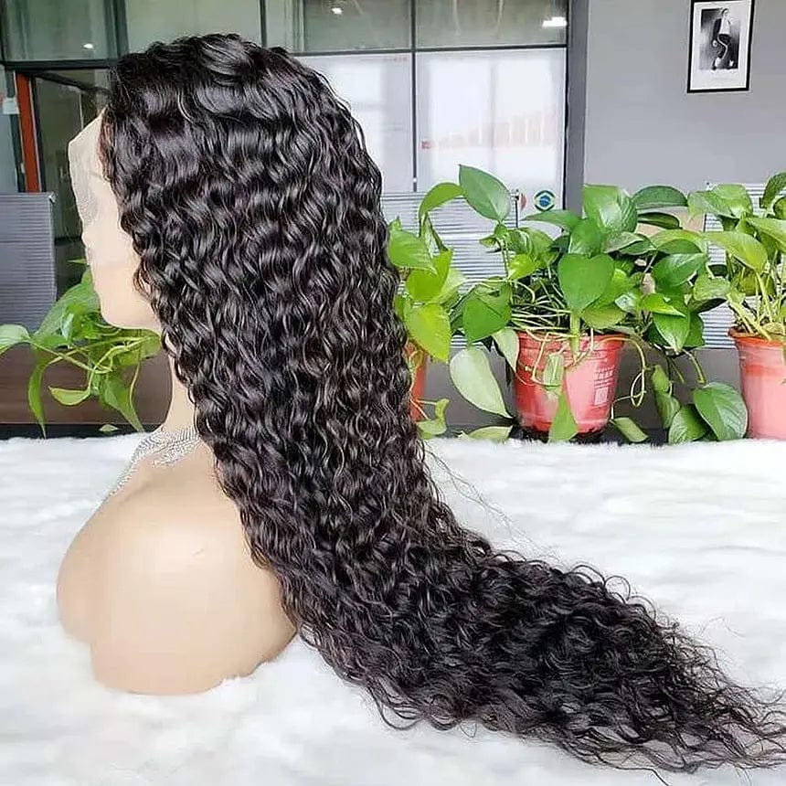 Long  Natural wave Swiss Lace Wig For Black Women