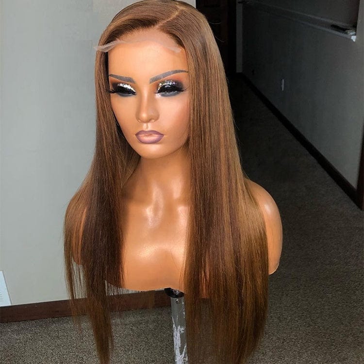 Long Silky Straight Brown Remy 100% Brazilian Human Hair