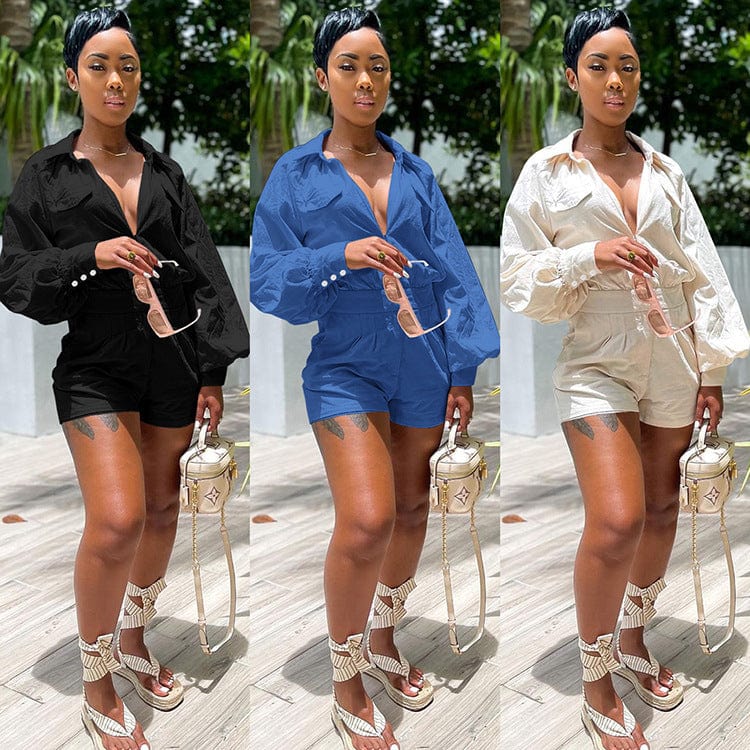 Long Sleeve Woman Short One Piece Jumpsuits Women One Piece Jumpsuits And Rompers