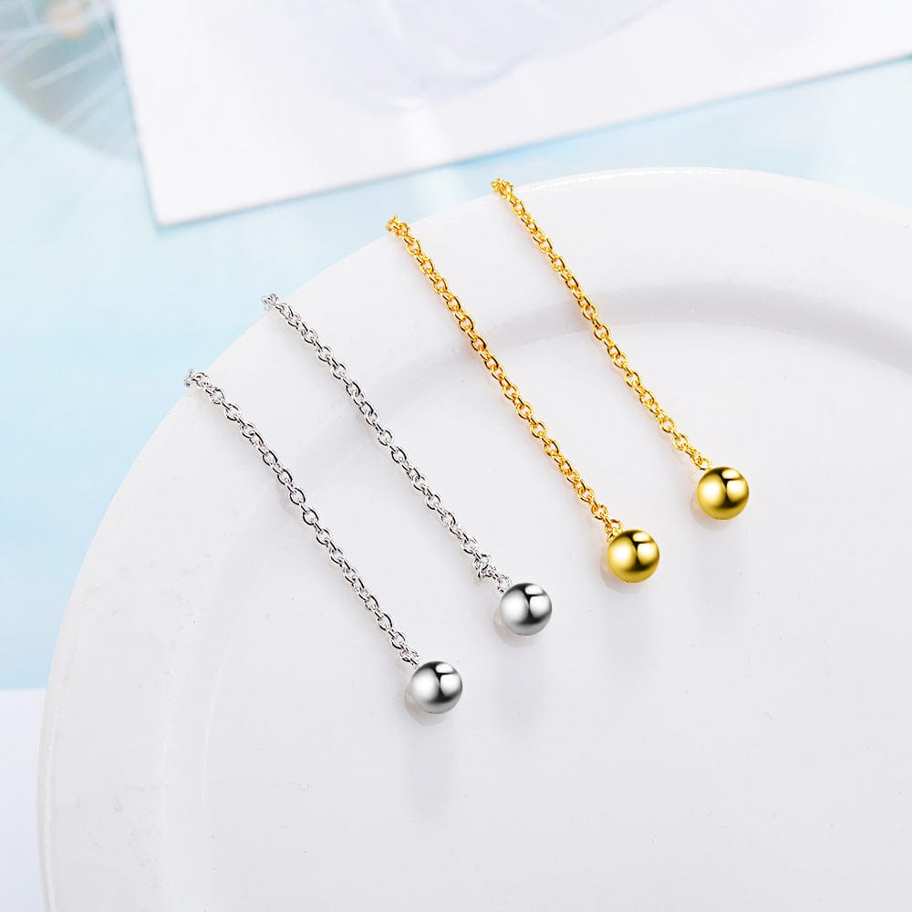 Long Tassel Ear Line Female Round Bead Pendant Earrings Temperament Simple Earring Jewelry