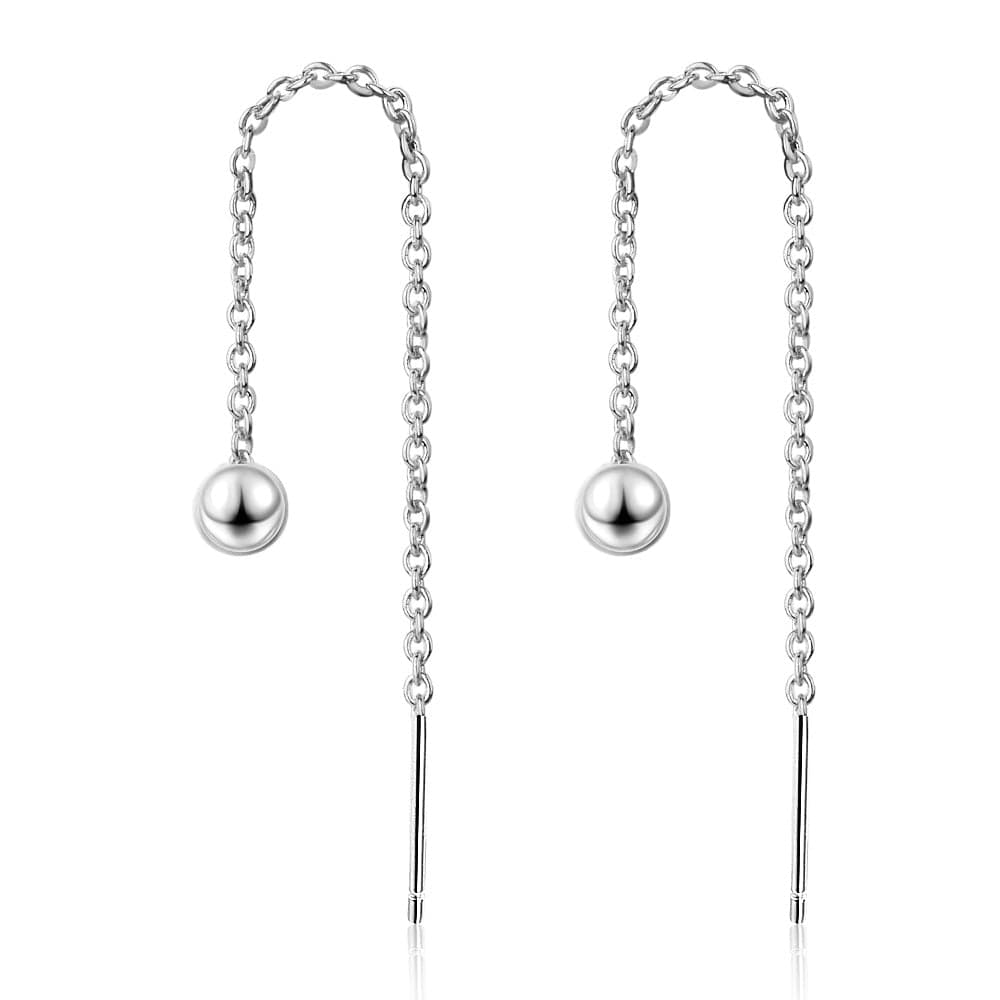 Long Tassel Ear Line Female Round Bead Pendant Earrings Temperament Simple Earring Jewelry