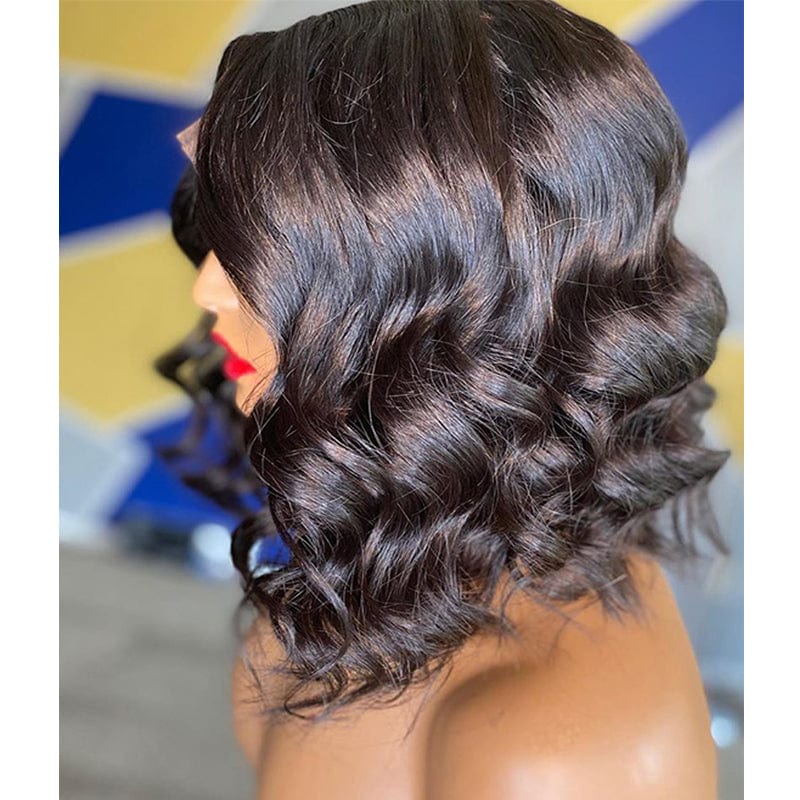 Lovely Deep Loose Wave Short Bob Wig Pre Plucked Brazilian Cuticle Aligned Human Hair 4*4 13*4 Lace Frontal Closure Wigs