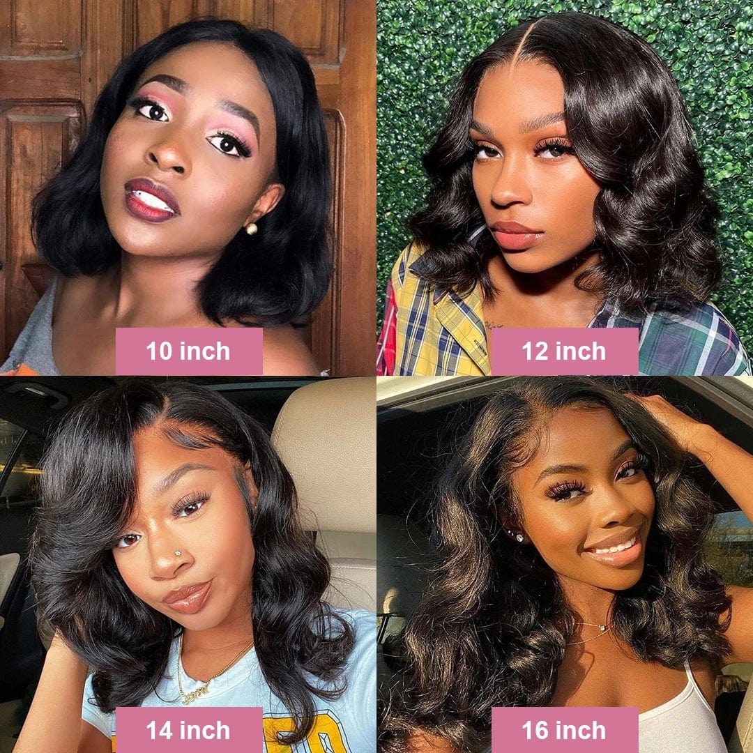 Lovely Deep Loose Wave Short Bob Wig Pre Plucked Brazilian Cuticle Aligned Human Hair 4*4 13*4 Lace Frontal Closure Wigs