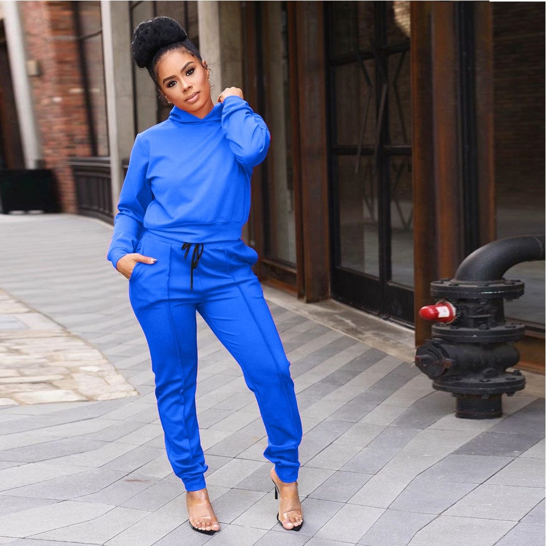 LW polyester fall winter fashionable plus size sweatsuits long sleeve hooded shirt and jogger 2 piece track suits sets tracksuit