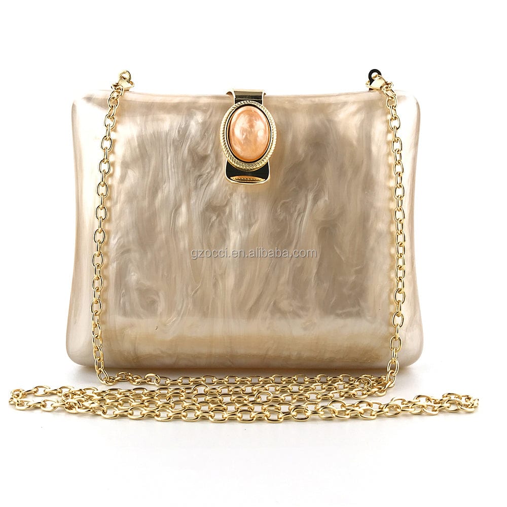 M / Beige OC4121 China supplier online shop wholesale women evening acrylic bags