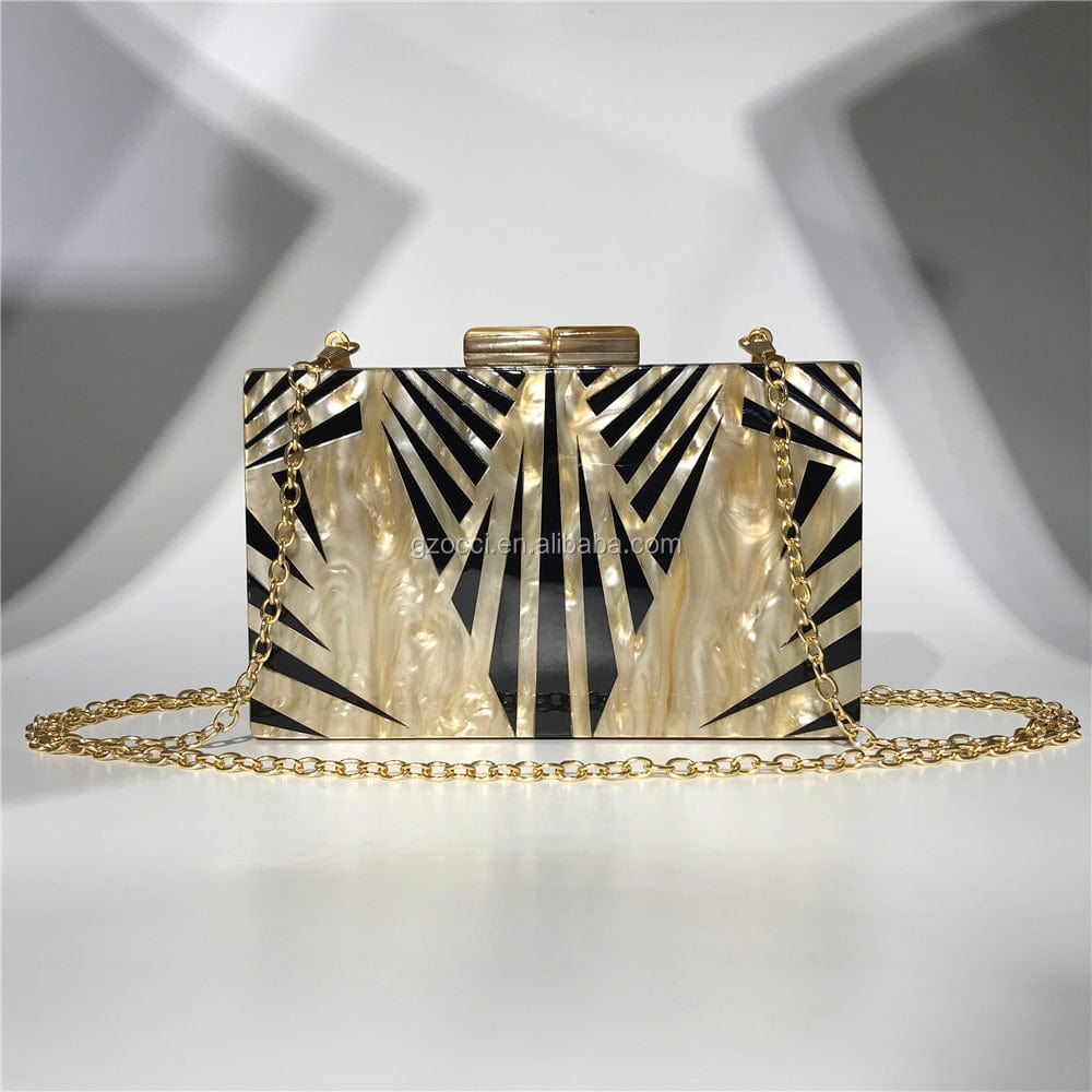 M / Beige OC4180 Guangzhou Occi Factory Wholesale Fashion Clutch Bag Acrylic For Women