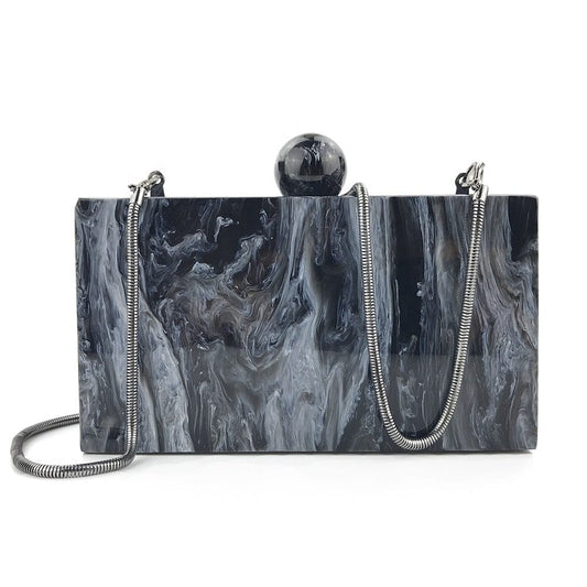 M / black OC4122 Acrylic bags manufacturer wholesale marble acrylic clutch purse