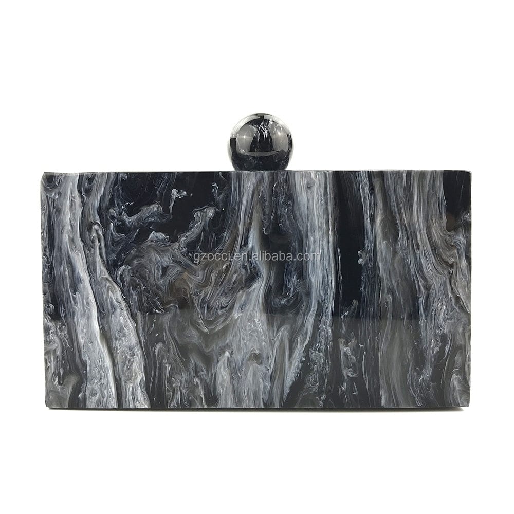 M / black OC4122 Acrylic bags manufacturer wholesale marble acrylic clutch purse