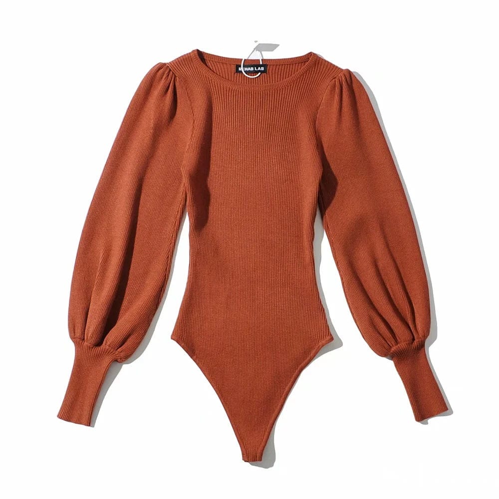 M / Brown Solid Silk Milk Sexy Bodysuit Jumpsuits Overalls New Spring Autumn Basic Rompers Women Long Sleeve Bodysuits