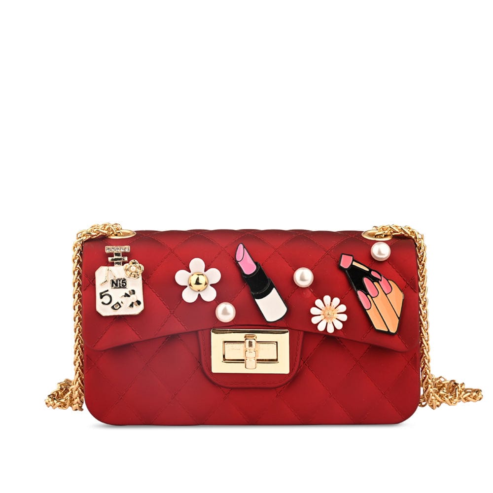 M / Red Fashion 2022 Designer Purses and Handbags Famous Brands Jelly Graffiti Women Hand Bags