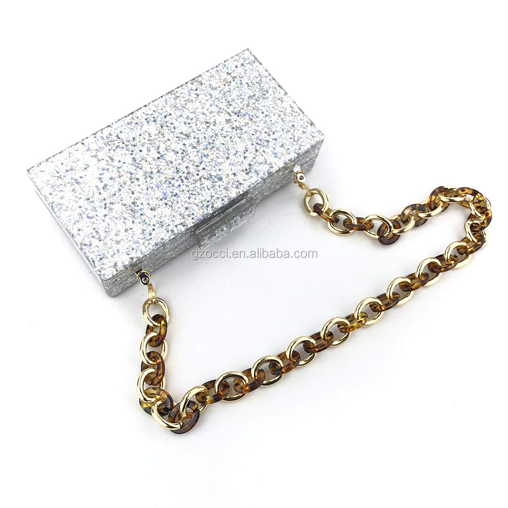 M / silver OC4090 Guangzhou Occi evening bags factory wholesale women acrylic bag