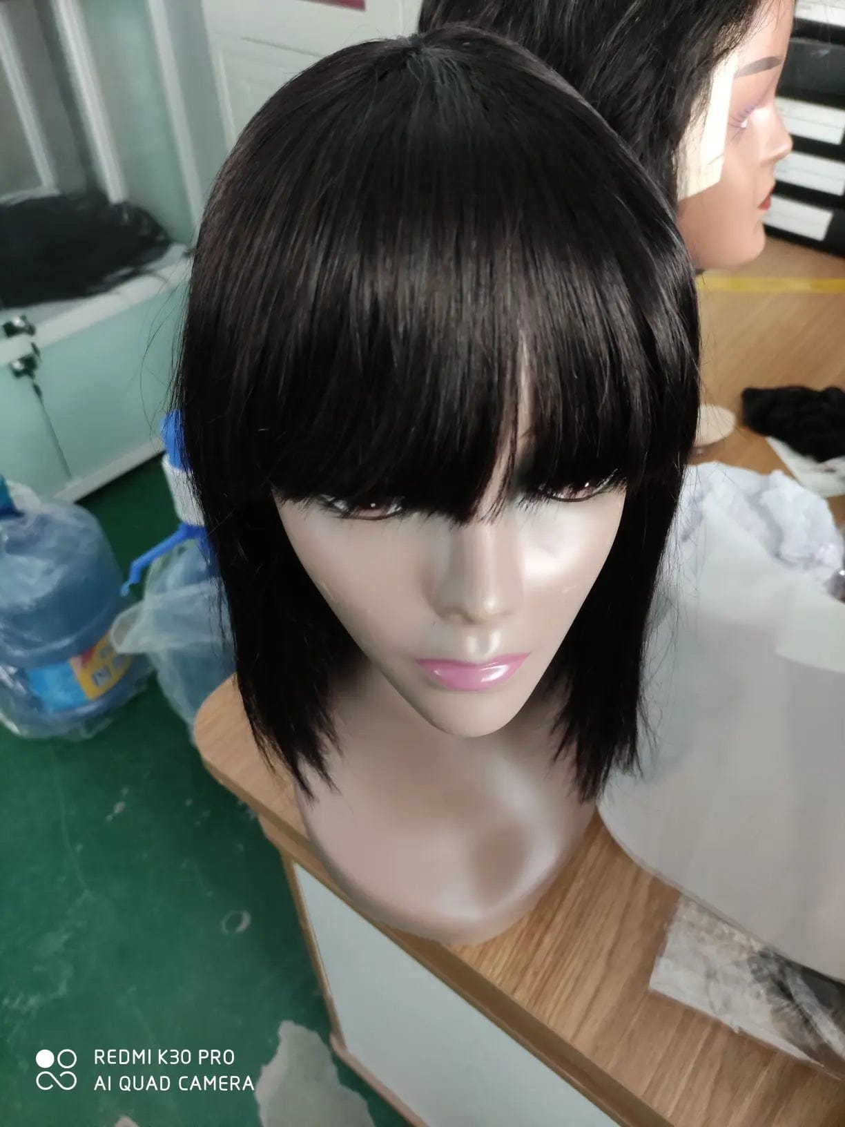 Machine Made Straight Indian Human Hair Wig