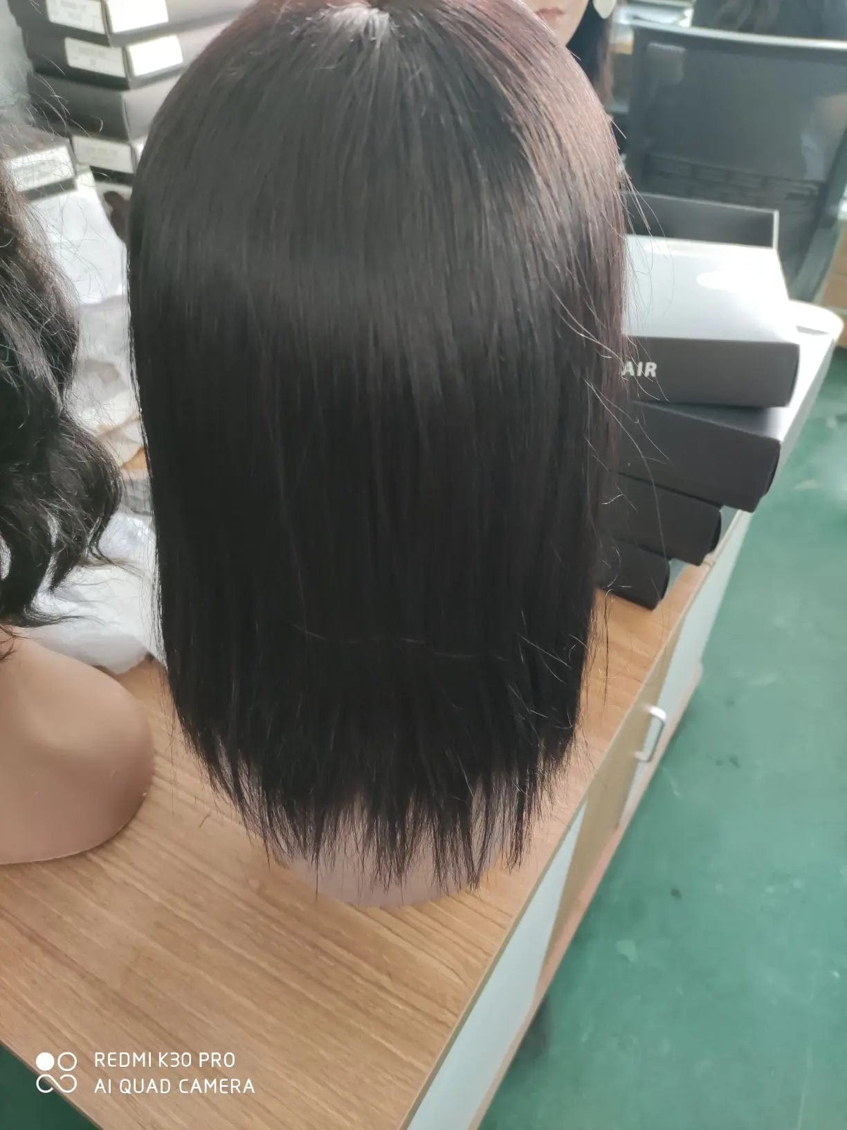 Machine Made Straight Indian Human Hair Wig