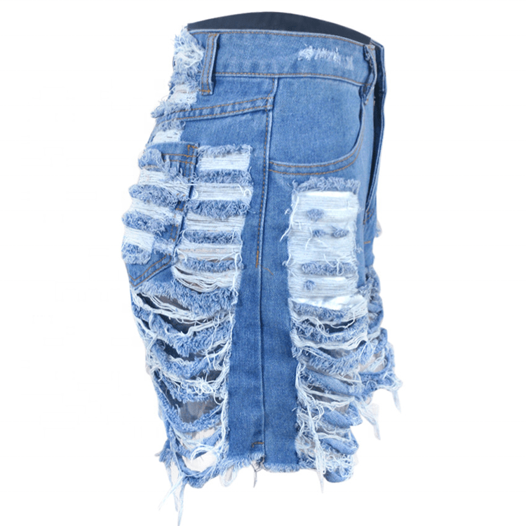 MC301245 Newest Design Summer Popular Fashion Short Bottoms Ladies Pants Women Washed Ripped Trendy Denim Jeans