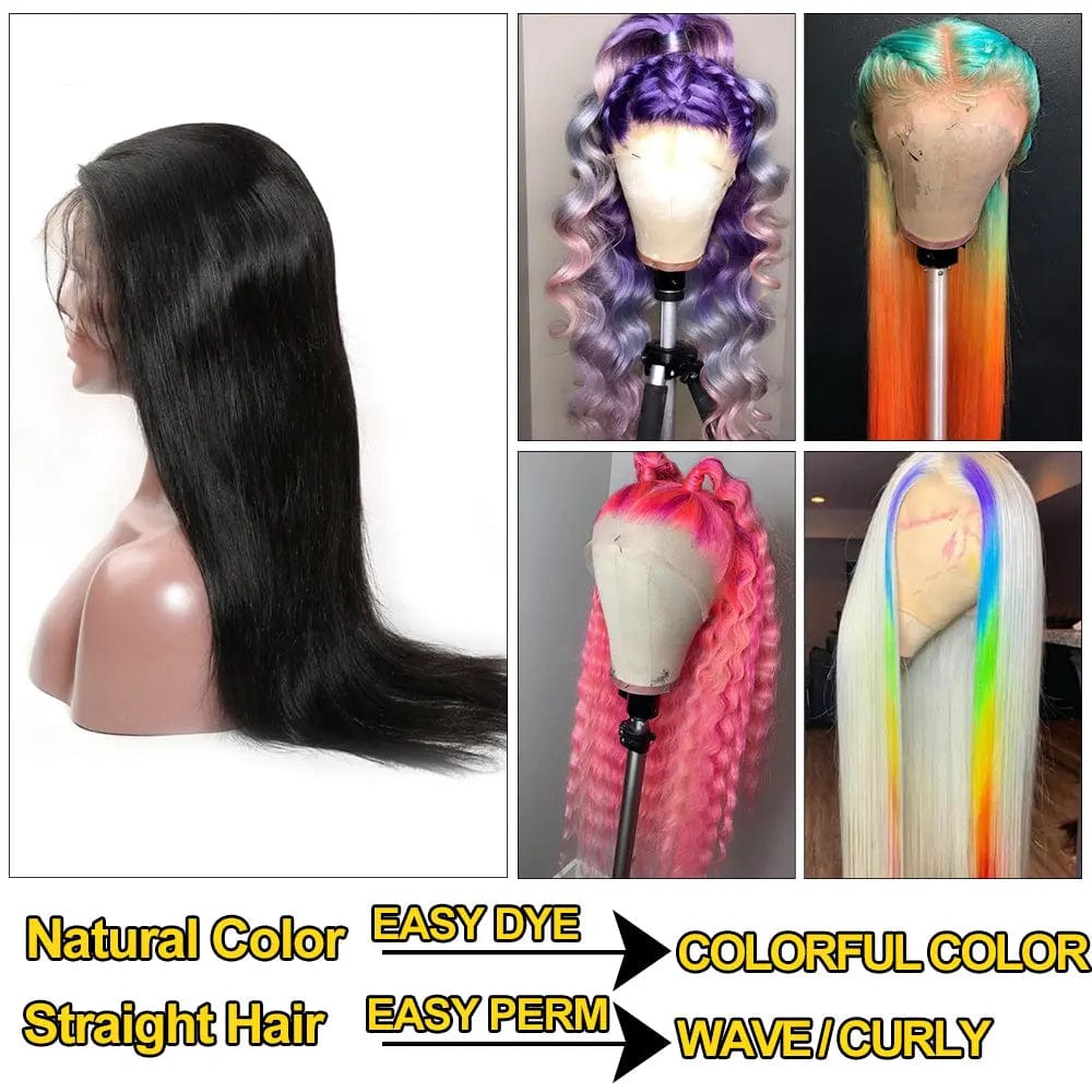 Megalook 100 Human Hair Lace Front Wigs,180% Density 4*4 Closure With Baby Hair Wigs For Black Women