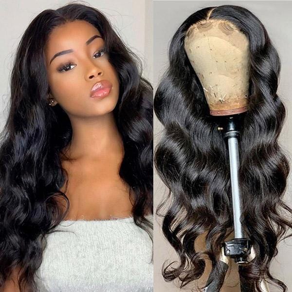 MONA Raw Indian Closure 4x4 Transparent Lace Cuticle Aligned Pre Plucked Unprocessed Raw Body Wave Human Hair Closure