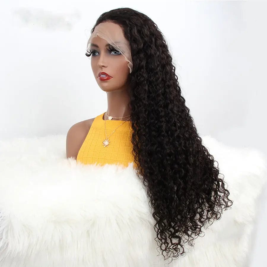 Mongolian kinky curly human hair lace front wig 13x4 13x6 cuticle aligned hair transparent pre plucked lace wig with baby hair