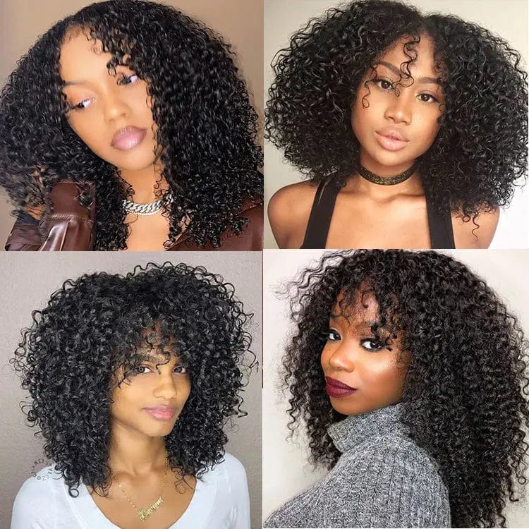 Mongolian Peruvian Kinky Curly Hd Lace Frontal Wig